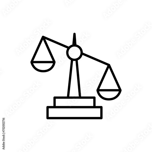 Not balance outline icons, minimalist vector illustration ,simple transparent graphic element .Isolated on white background
