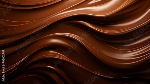 Sensational Cocoa. Chocolate Waves in Abstract Background. 