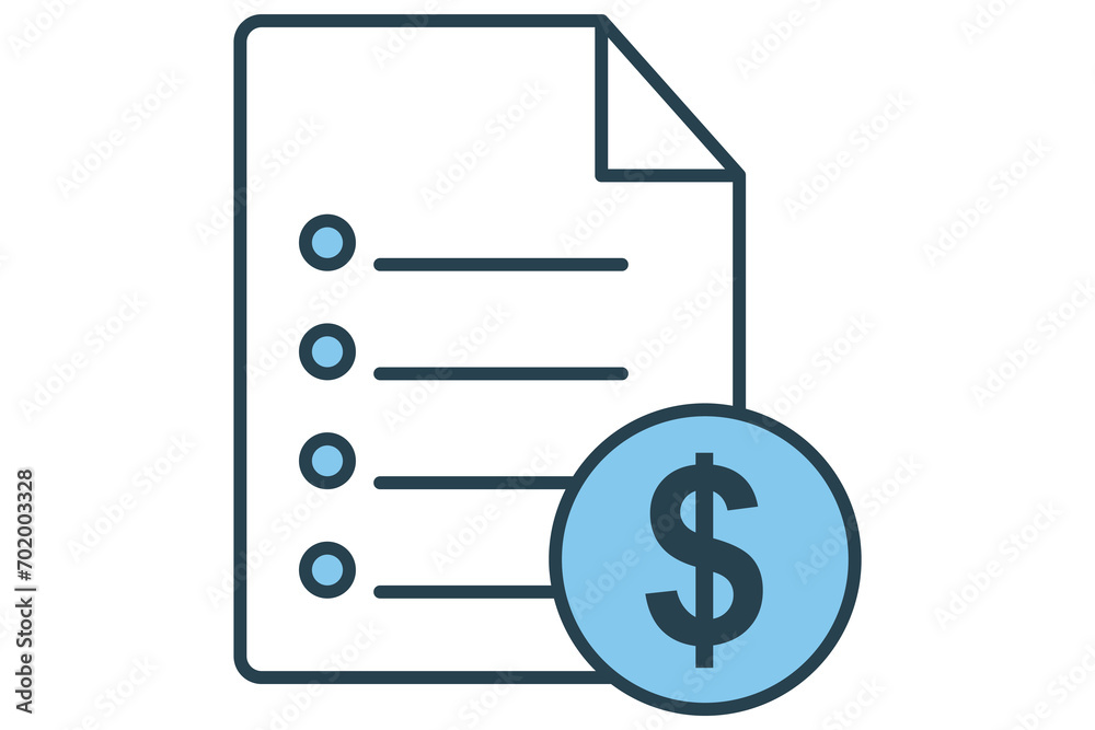 invoice icon. icon related to financial transactions. flat line icon style. element illustration invoice icon. icon related to financial transactions. flat line icon style. element illustration