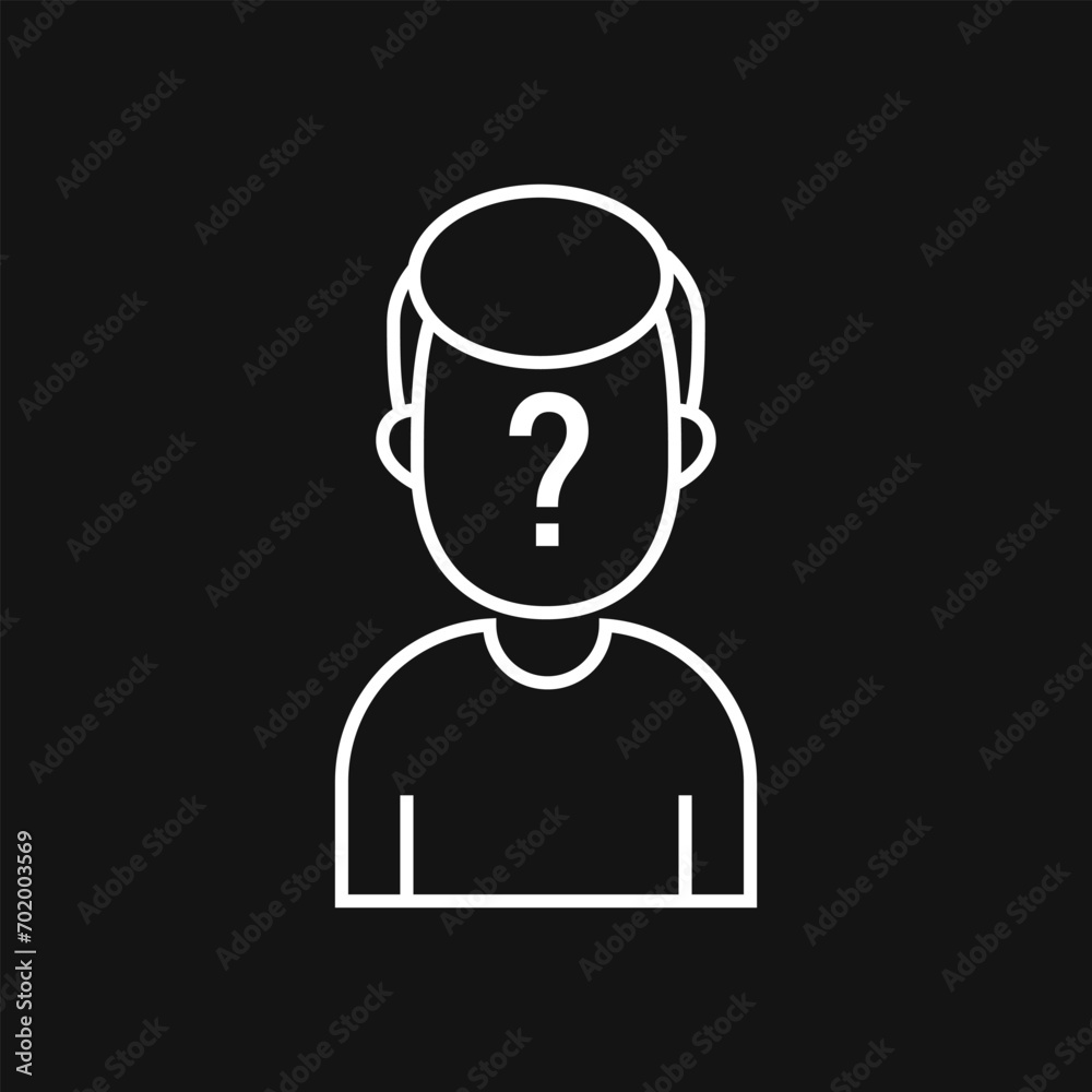 wanted man, suspect, question mark outline icon. law and justice, mysterious man wanted man, suspect, question mark outline icon. law and justice, mysterious man