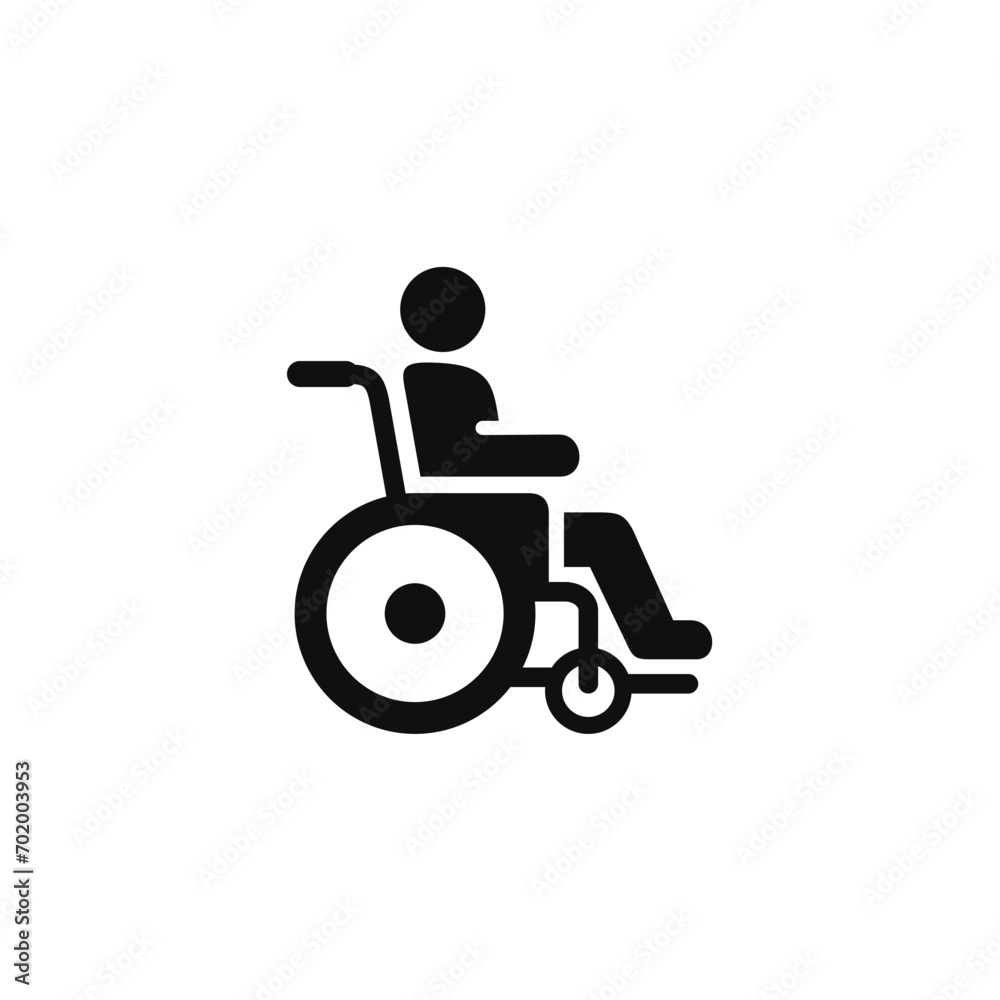 Wheelchair icon isolated on transparent background Wheelchair icon isolated on transparent background
