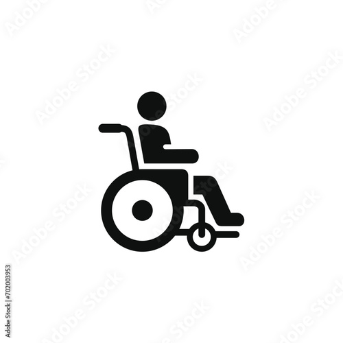 Wheelchair icon isolated on transparent background