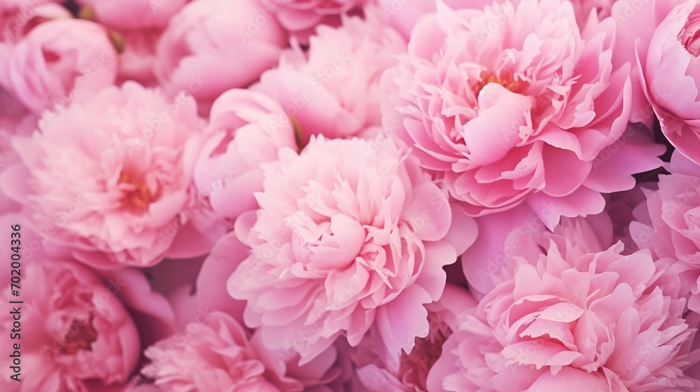 beautiful pink peony background. blooming peony flower