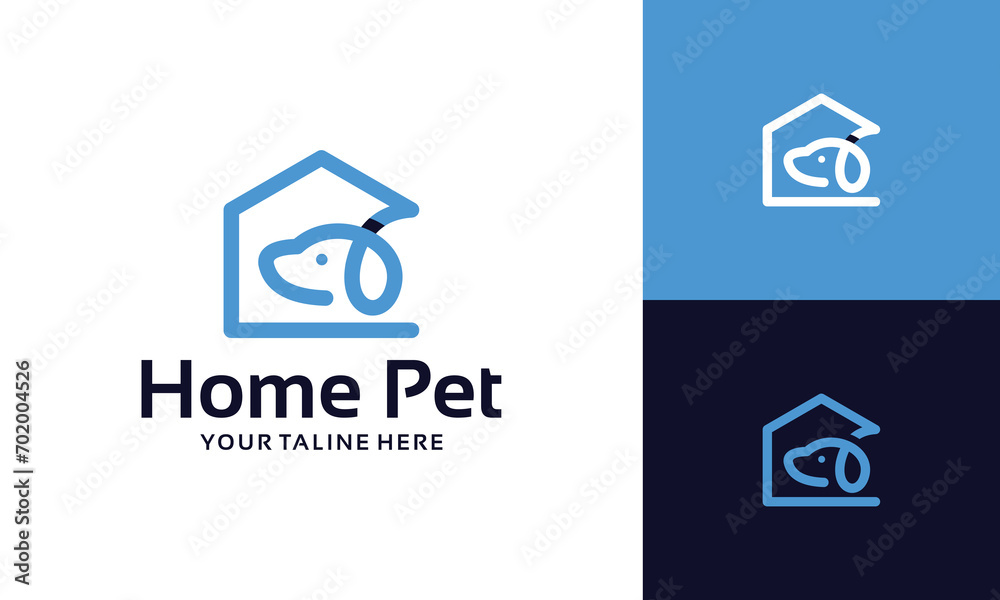 animal food logo design inspiration, animal house in line style animal food logo design inspiration, animal house in line style