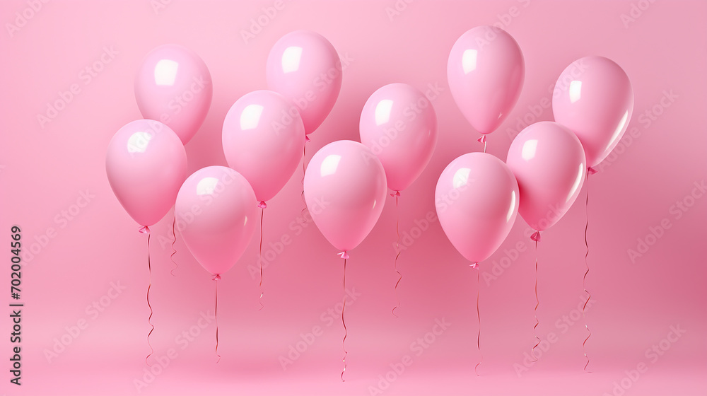 balloons on pink background. simple decoration concept balloons on pink background. simple decoration concept