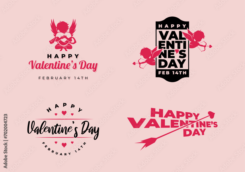 VALENTINE'S DAY STOCK - VALENTINE'S DAY TYPOGRAPHY