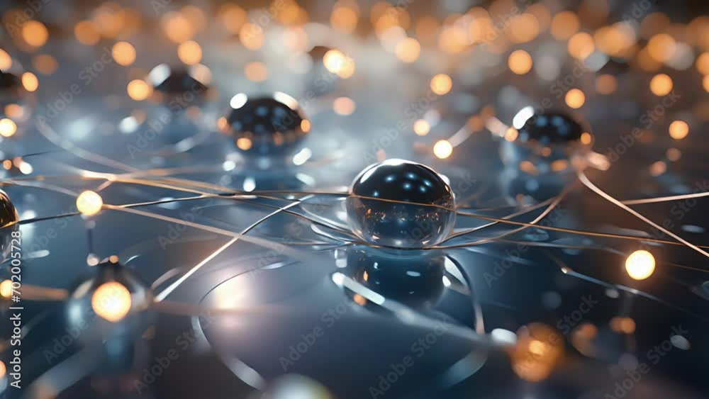 Closeup of a zooming electrons perspective, as it bounces off a charm quark and experiences the repulsive force of the electric charge, ilrating their electromagnetic interaction.