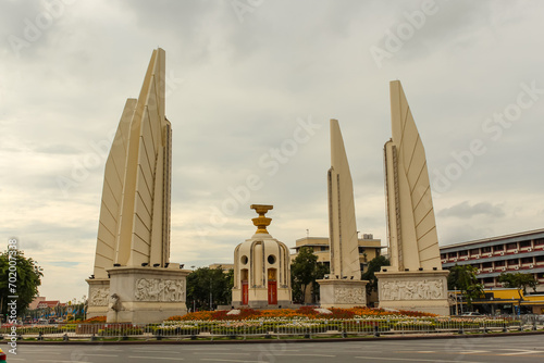 The Democracy Monument in the centre of Bangkok, capital of Thailand