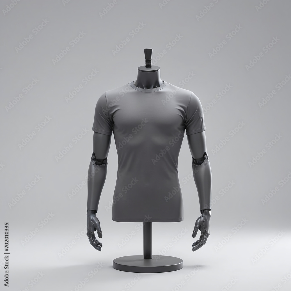 Blank black clean t-shirt mockup, isolated, front and back view, 3d rendering. Empty gray undervest model mock up. Clesr dark classic short for socer. Footbal clothes mokcup template.