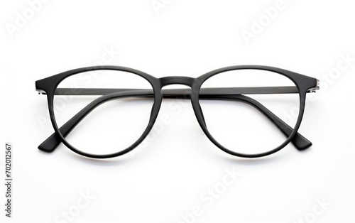Stealth Matte Black Frames for men, Eye glasses isolated on white background.