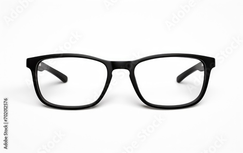 Stealth Matte Black Frames for men, Eye glasses isolated on white background.