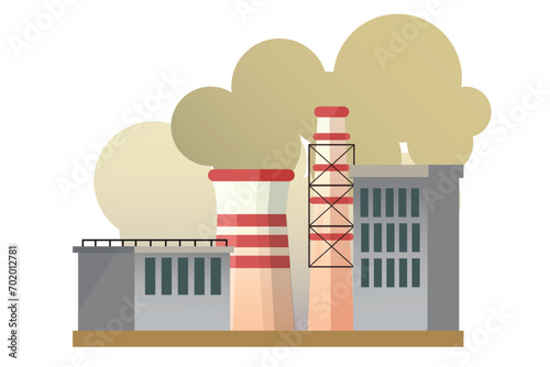 Air Pollution Due to Factory Waste | Pollution Illustration