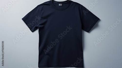 Navy blue half sleeves t-shirt on white background