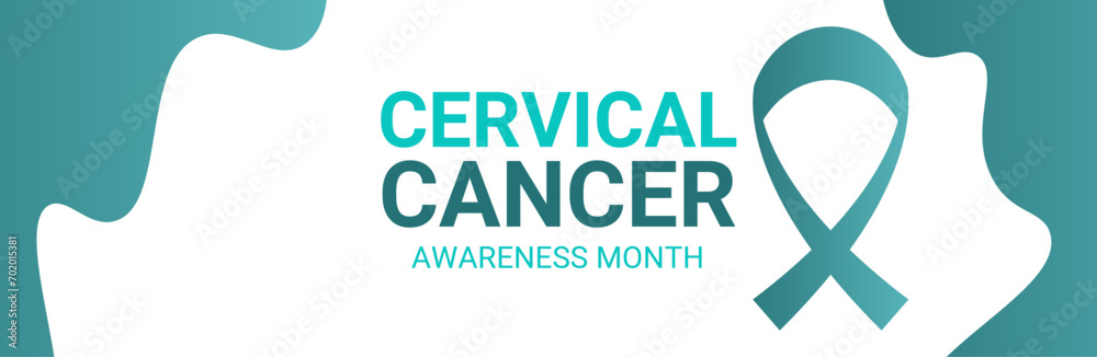 Cervical Health Awareness Month design template good for celebration usage. ribbon vector design. cervical awareness design. suit for cover, website, banner, presentation, posters. vector illustration Cervical Health Awareness Month design template good for celebration usage. ribbon vector design. cervical awareness design. suit for cover, website, banner, presentation, posters. vector illustration
