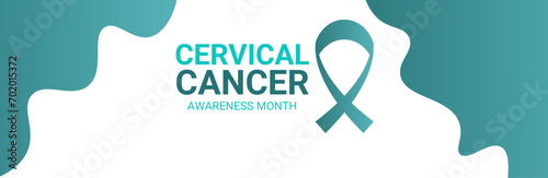 Cervical Health Awareness Month design template good for celebration usage. ribbon vector design. cervical awareness design. suit for cover, website, banner, presentation, posters. vector illustration