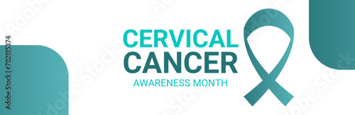 Cervical Health Awareness Month design template good for celebration usage. ribbon vector design. cervical awareness design. suit for cover, website, banner, presentation, posters. vector illustration