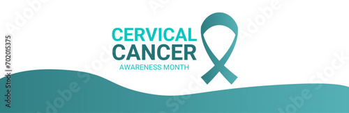Cervical Health Awareness Month design template good for celebration usage. ribbon vector design. cervical awareness design. suit for cover, website, banner, presentation, posters. vector illustration