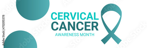 Cervical Health Awareness Month design template good for celebration usage. ribbon vector design. cervical awareness design. suit for cover, website, banner, presentation, posters. vector illustration