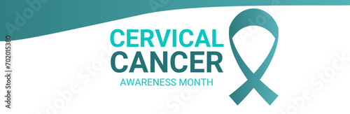 Cervical Health Awareness Month design template good for celebration usage. ribbon vector design. cervical awareness design. suit for cover, website, banner, presentation, posters. vector illustration