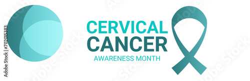 Cervical Health Awareness Month design template good for celebration usage. ribbon vector design. cervical awareness design. suit for cover, website, banner, presentation, posters. vector illustration