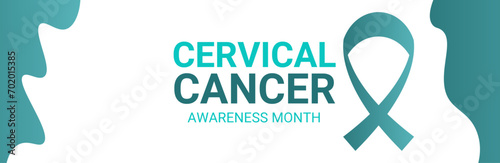 Cervical Health Awareness Month design template good for celebration usage. ribbon vector design. cervical awareness design. suit for cover, website, banner, presentation, posters. vector illustration