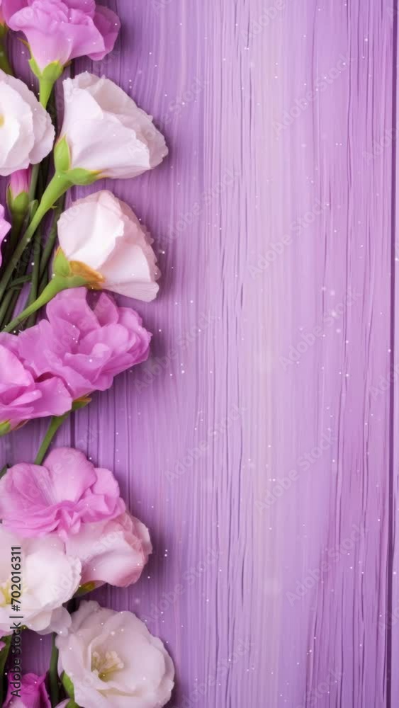 Vertical Video Flower For Mother's Day Background. Copy Space Background.