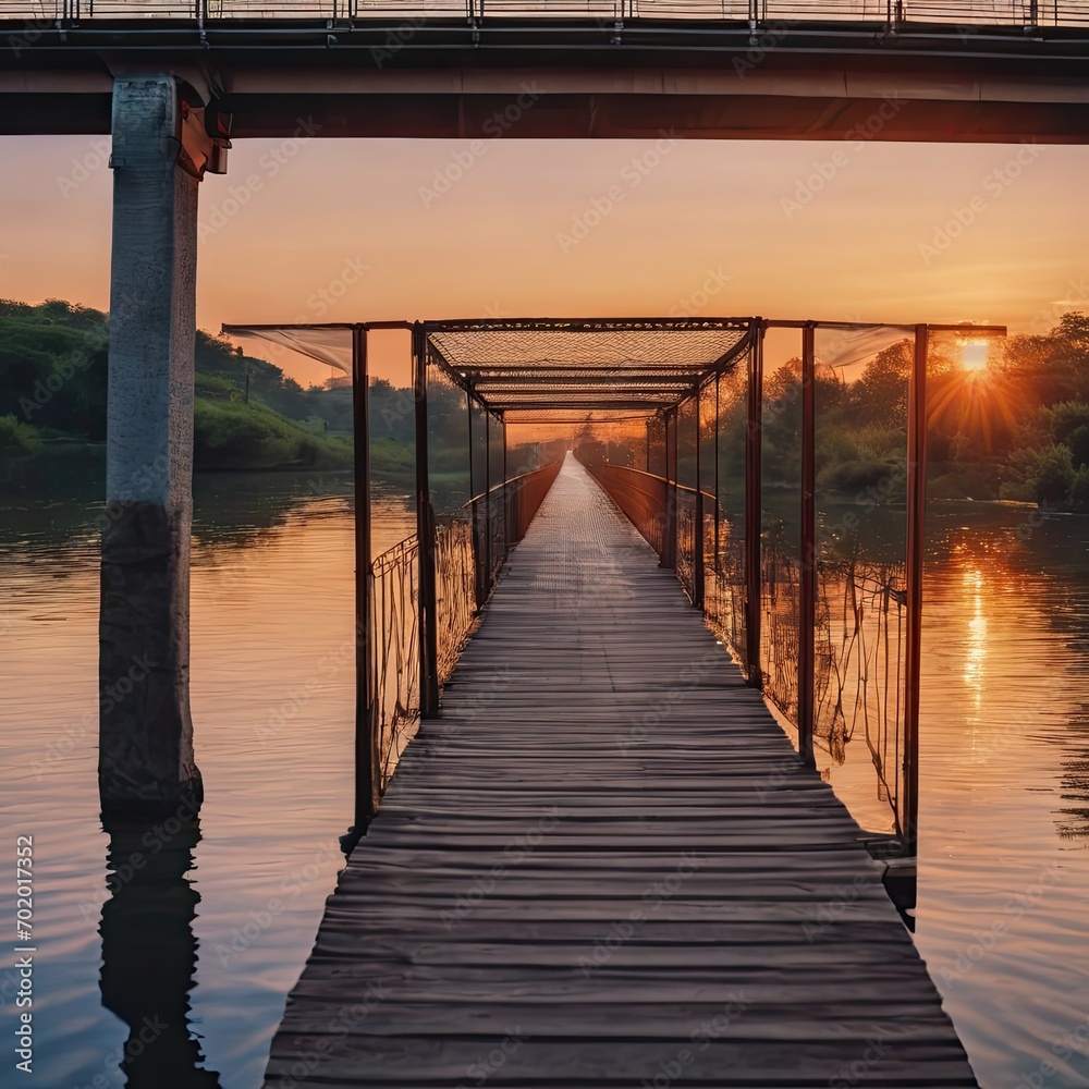 Fototapeta premium pier in the sunset