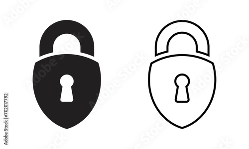 black padlock secure icon vector design