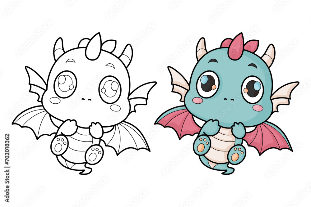 Learn to color baby dragons, coloring books, coloring pages.