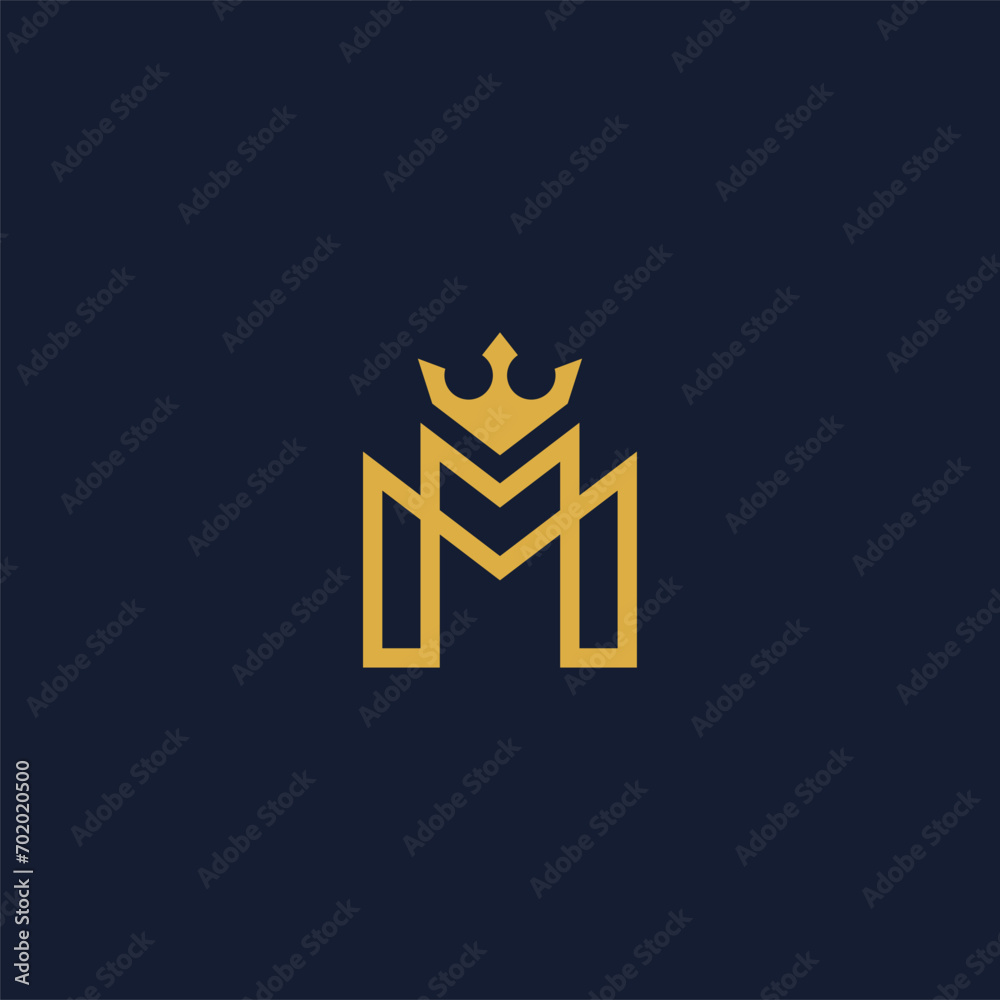Letter M Crown Elegant Logo Design, brand identity logos vector, modern logo, Letter M Crown Elegant Logo Design, brand identity logos vector, modern logo,