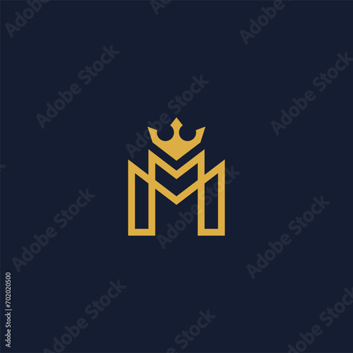 Letter M Crown Elegant Logo Design, brand identity logos vector, modern logo,