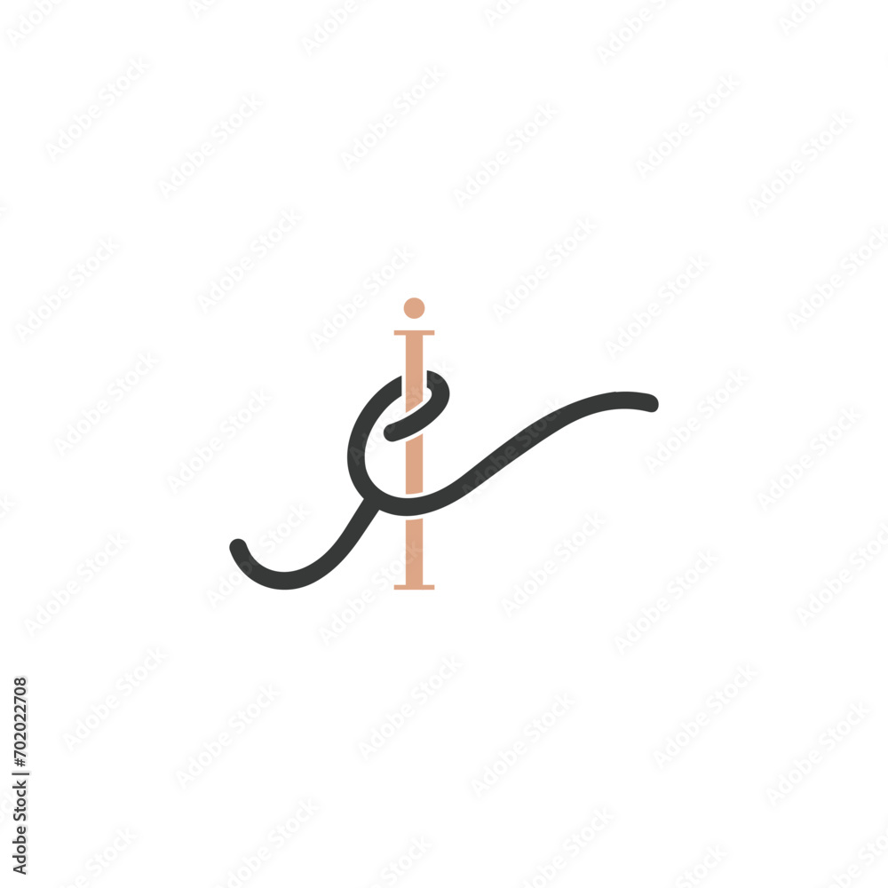 Alphabet letters Initials Monogram logo YI, IY, Y and I