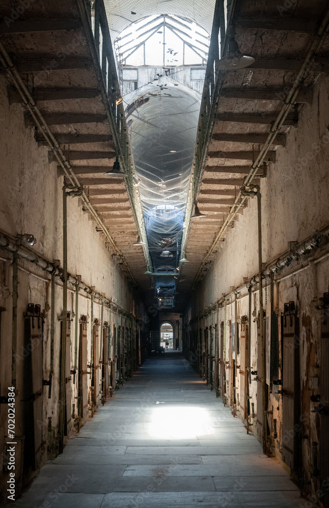 Hallway at Eastern State Penitentiary, Prison in Philadelphia, Pennsylvania