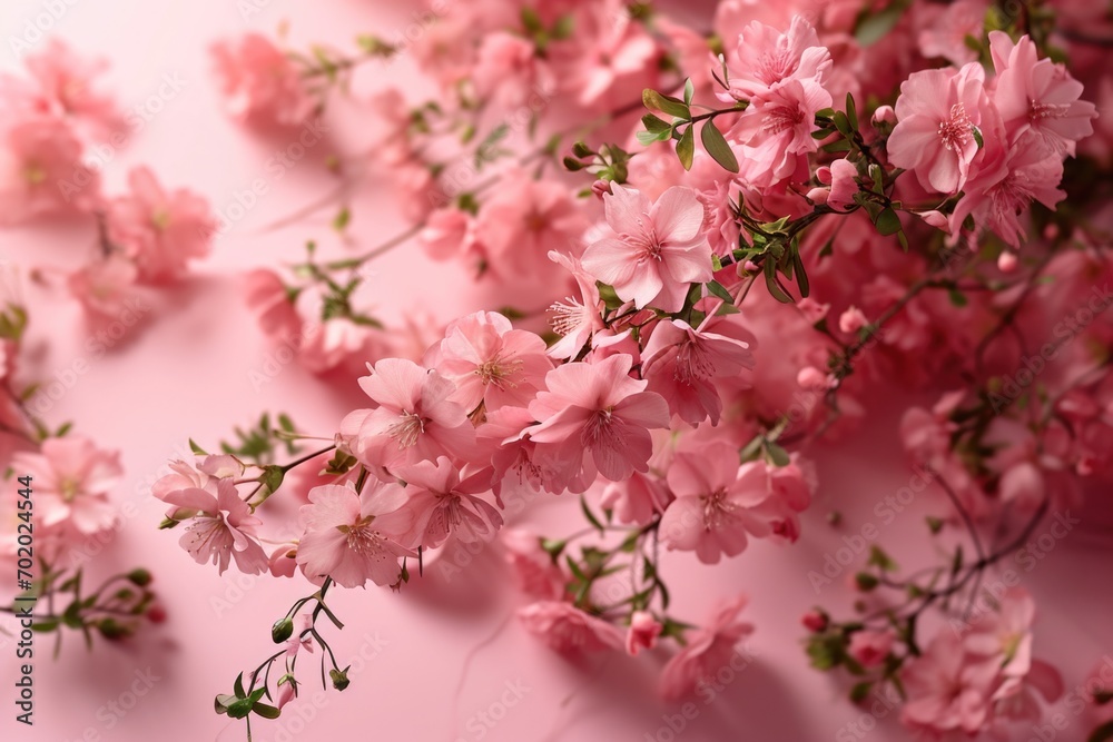 happy mother's day background with pink flowers