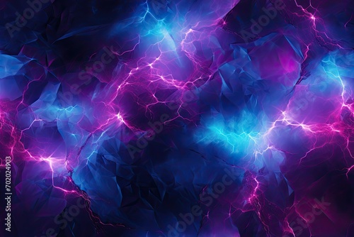 Blue and purple lightning bolt seamless pattern