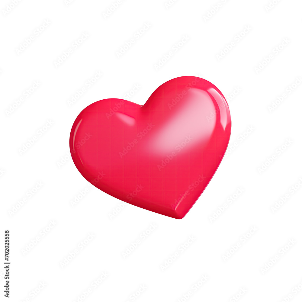 red heart isolated on white