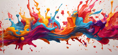 Liquid Color splash design white background. 