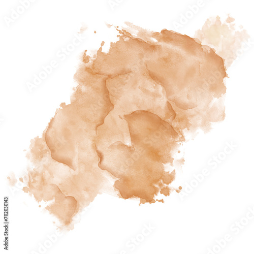 Brown Abstract Cloud Watercolor Textured Transparency Background