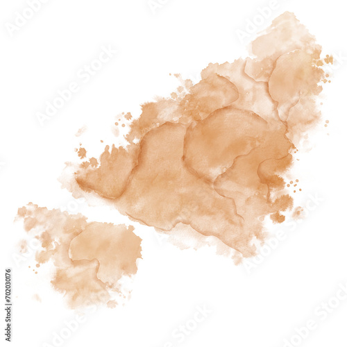 Brown Abstract Cloud Watercolor Textured Transparency Background