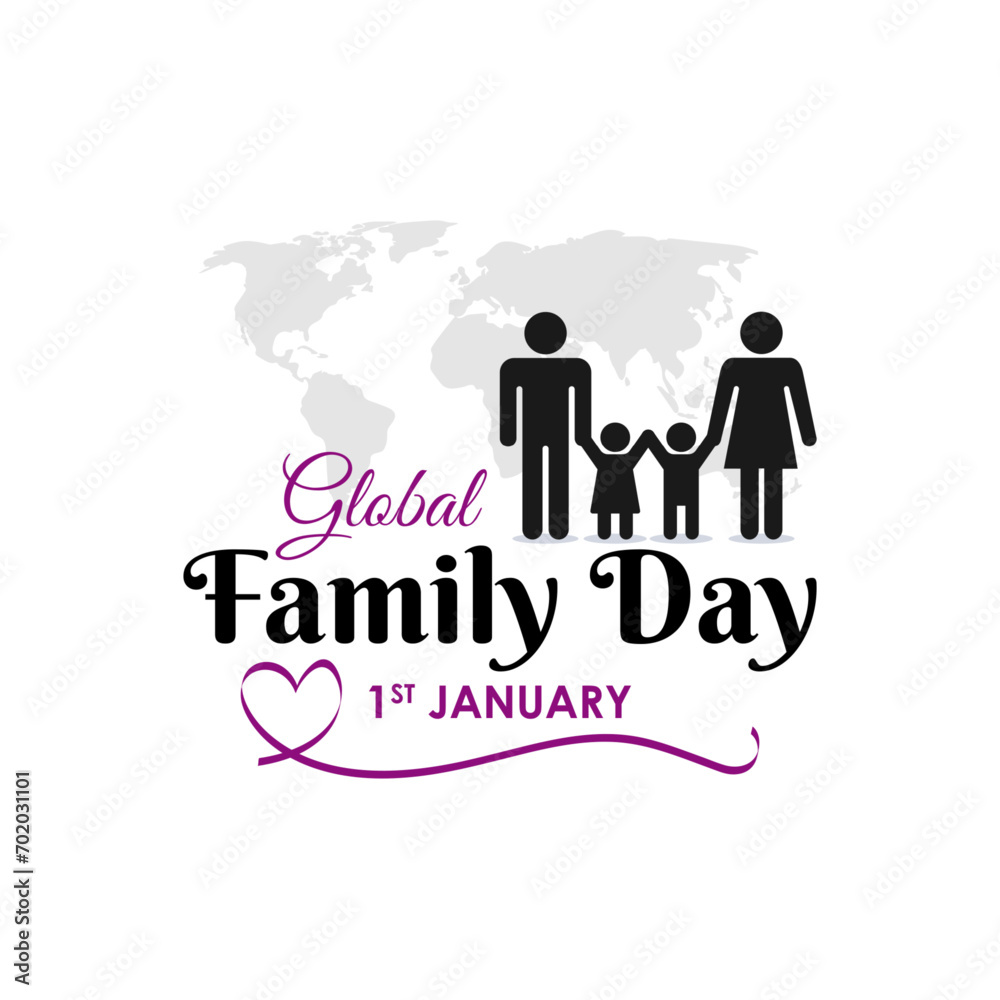 Vector illustration of Happy Global Family Day social media feed template Vector illustration of Happy Global Family Day social media feed template