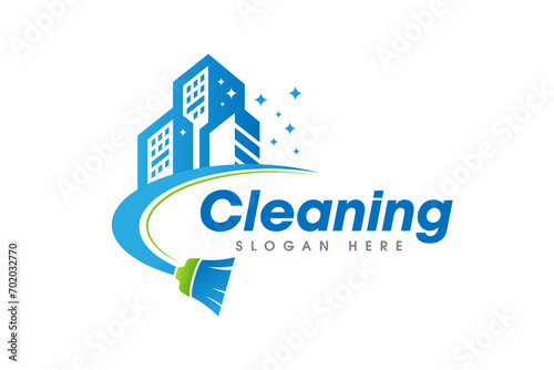 Cleaning Service Business Logo Symbol Icon Design Template
