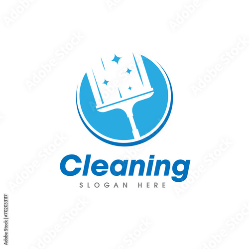 Cleaning Service Logo. Window glass cleaning vector logo