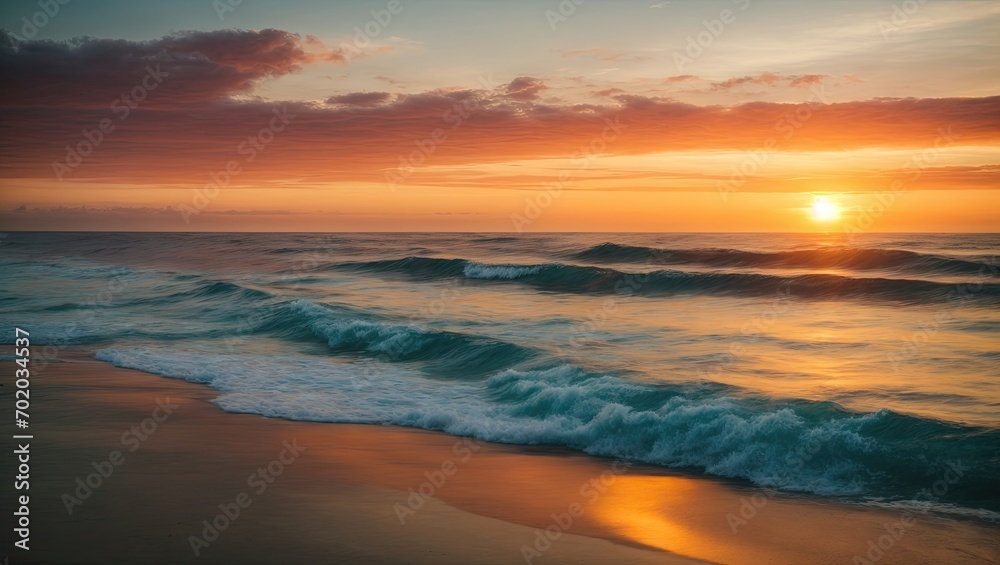 Sunset Serenity by the Seashore