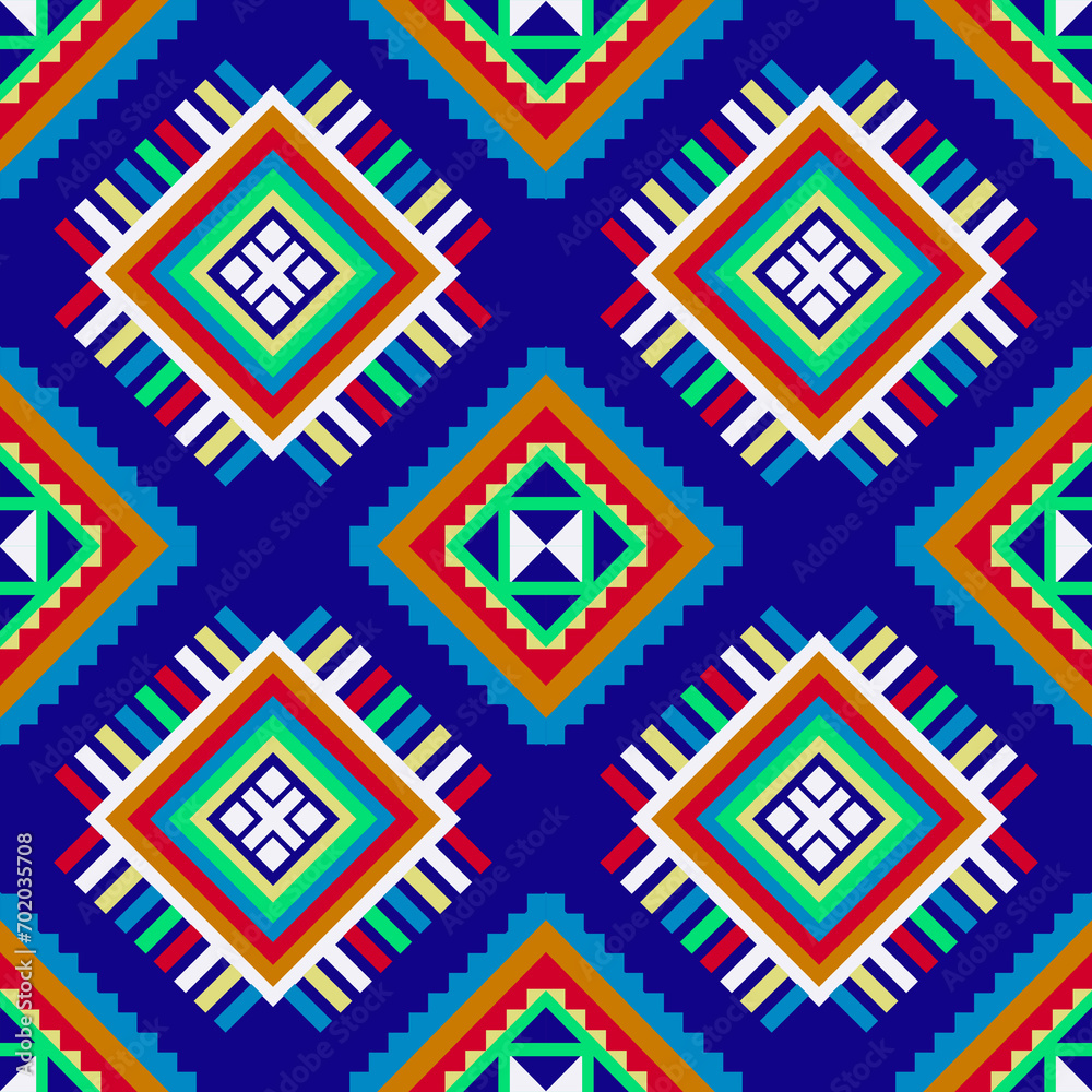 Geometric ethnic oriental seamless pattern traditional Ikat tribal Navajo