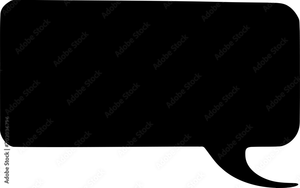Speech bubble silhouette icon vector illustration. Comic bubble symbol hand drawing design element Speech bubble silhouette icon vector illustration. Comic bubble symbol hand drawing design element