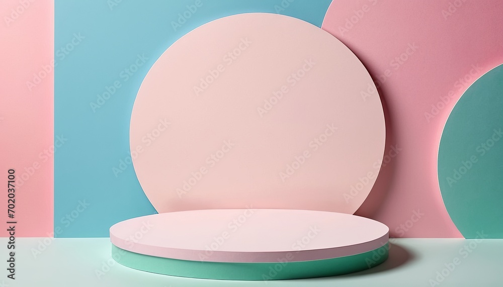 Pastel Pink Podium: A Blank Canvas for Display Pastel Pink Podium: A Blank Canvas for Display