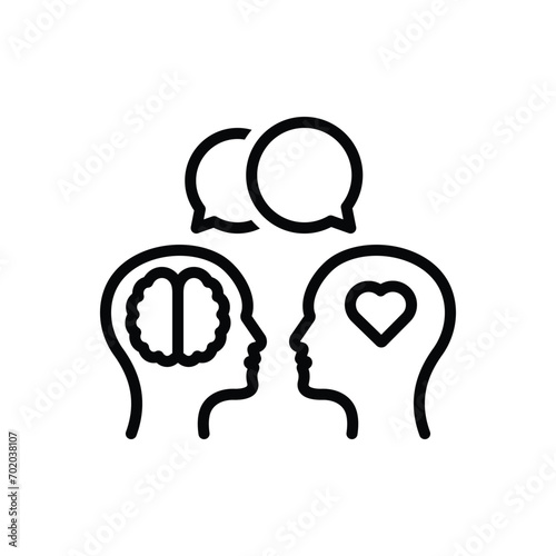 Black line icon for rationality 
