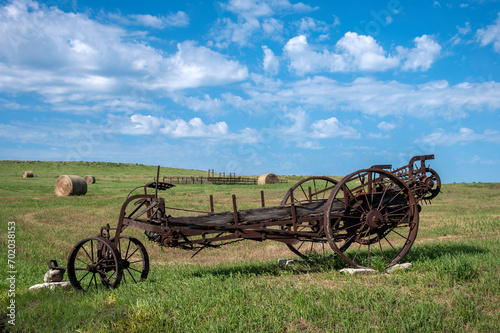 old hay wagon