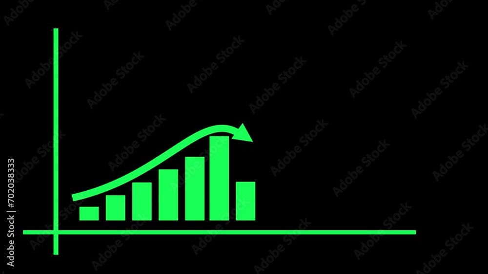 Business Graph up to down animation. Animation bar chart graph with growing business. Video footage. abstract business graph icon animation Business Graph up to down animation. Animation bar chart graph with growing business. Video footage. abstract business graph icon animation