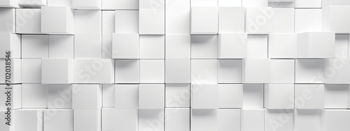 3d abstract white tile background in minimalist style